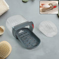 Soap box holder with transparent dust-proof lid keeping soap clean and dry
