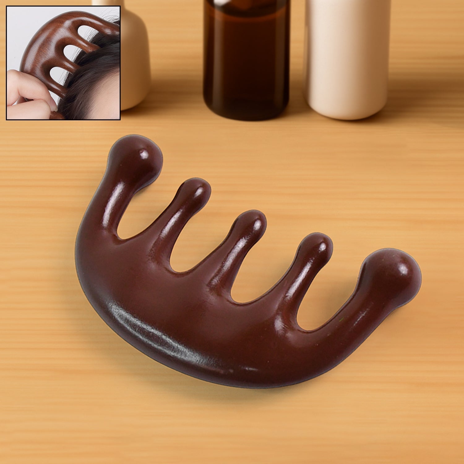 Ergonomic scalp relaxing head massager comb made of durable plastic