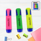 InkGlow assorted color highlighters set with vibrant water-based ink