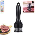 The compact and easy-to-store meat tenderizer tool for kitchen use.