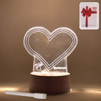 Visualization Lamp 3D Acrylic glowing heart shape desk lamp