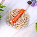 Jai Shree Ram inscription clearly visible on silicone keychain tag