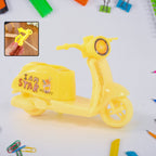 Bike shaped pencil sharpener with pencils highlighting creative workspace accessory