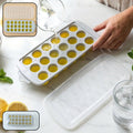 Round ball ice cube tray with lid for making spherical ice
