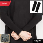 Close-up view of compression elbow sleeves showing breathable fabric