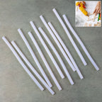 Set of transparent hot melt glue sticks for crafting and repairs