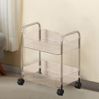 Utility storage rack with open basket design for quick access to essentials