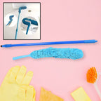 Close-up of the microfiber dust brush head with its washable cloth.
