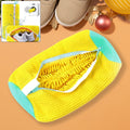 Shoe washing machine bag with microfiber chenille lining and zipper closure