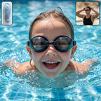 Adjustable kids swimming goggles with anti-fog lenses