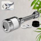 Detailed view of the plastic water-saving faucet aerator before installation.