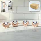Set of 4 broom and mop wall holder clips with strong adhesive backing