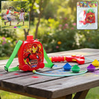 Kids carrying backpack water gun with water tank for Holi fun