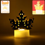 Traditional style LED gold leaf diya lamp emitting soft warm light