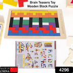 Close-up of vibrant, colorful wooden blocks puzzle pieces, highlighting the quality.