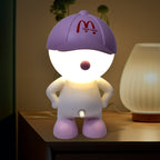 Magical unicorn-themed cartoon LED desk lamp, ideal for illuminating a child's bedroom.