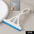 Efficient plastic glass wiper used to clean a window surface.