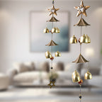 Metal dragonfly wind chime illuminating under sunshine with vivid colors, ideal for garden decor