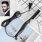 Portable electric hair straightening comb for sleek styling.