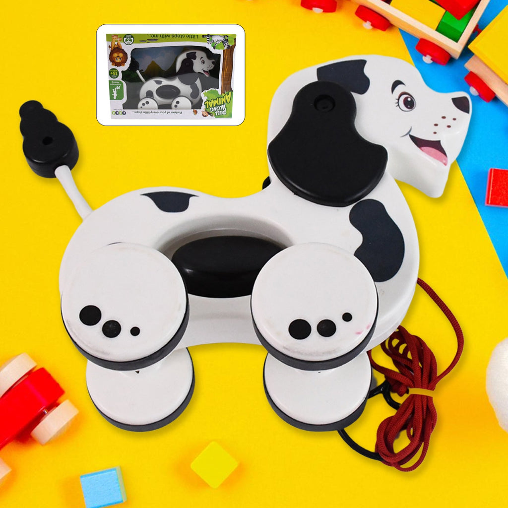 Pull along toddler toy with attractive puppy dog design for kids