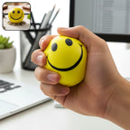 Colorful foam smiley face stress relief ball for kids and adults