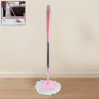 Velvet Wipe 360° Spin Mop with stainless steel rod and microfiber head.