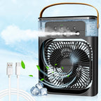 Portable Air Conditioner Fan showing front view on a modern desk.