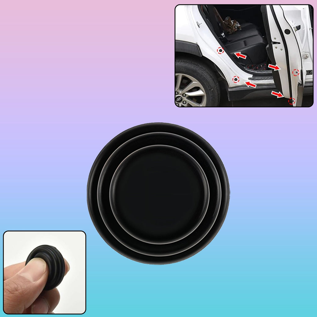 Snap grip style rubber car door protector sticker applied on vehicle door edge