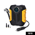 Compact digital tyre pump, ideal for emergency roadside use.