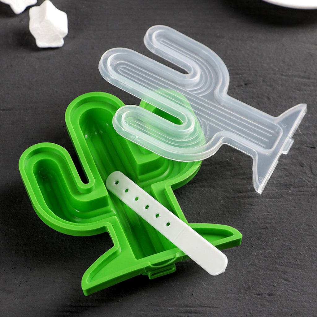 Empty cactus silicone mold clearly showing its flexible, food-grade material.