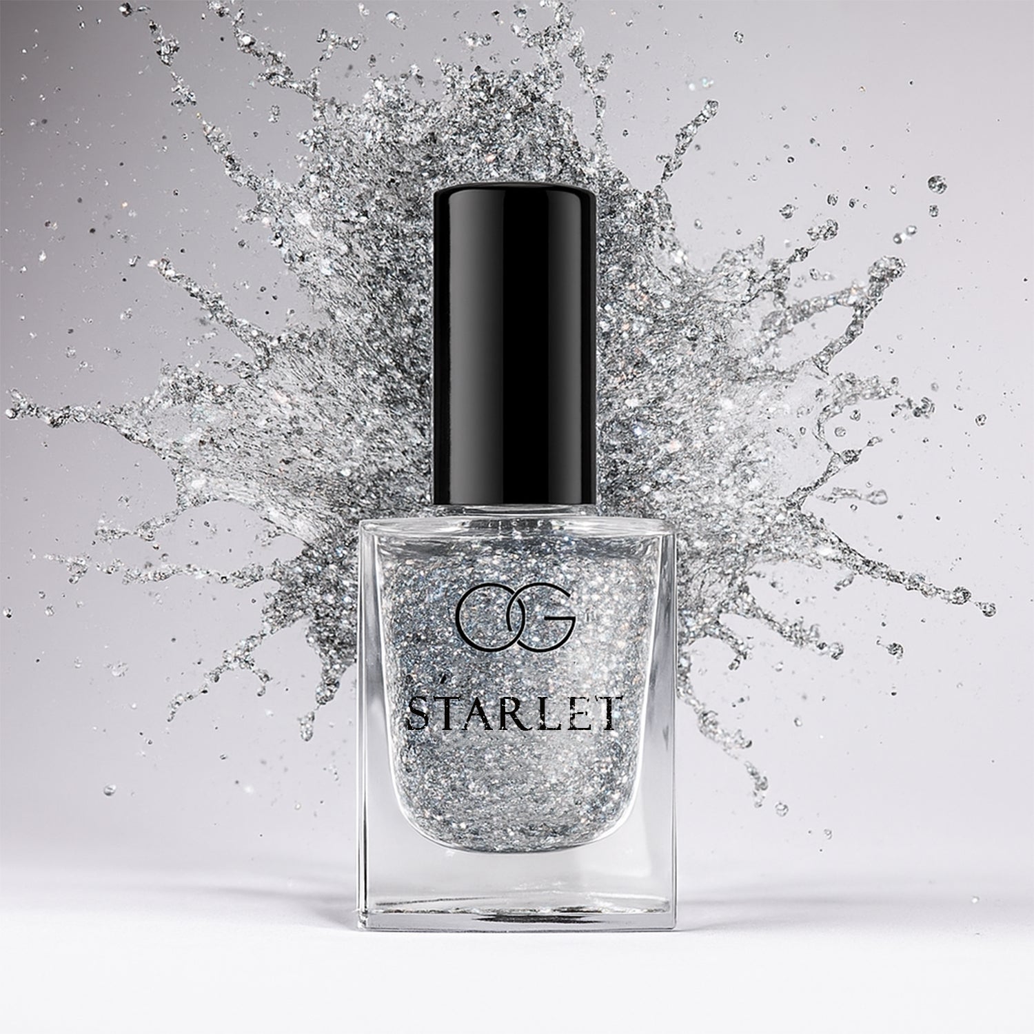 Silver Moonlight Glitter Nail Paint bottle showcasing sparkly silver glitter finish