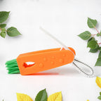Close-up view of the durable bristles on the multi-functional bottle brush.