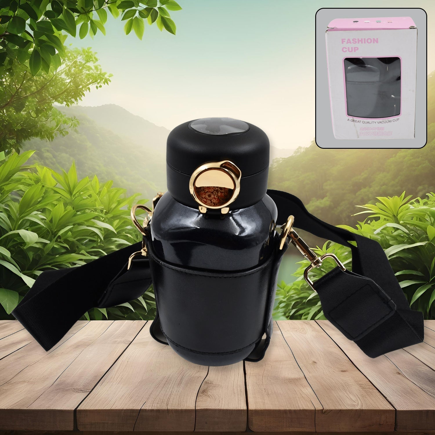 Tumblo Smart Thermos Bottle with LED temperature display and push-button cap.