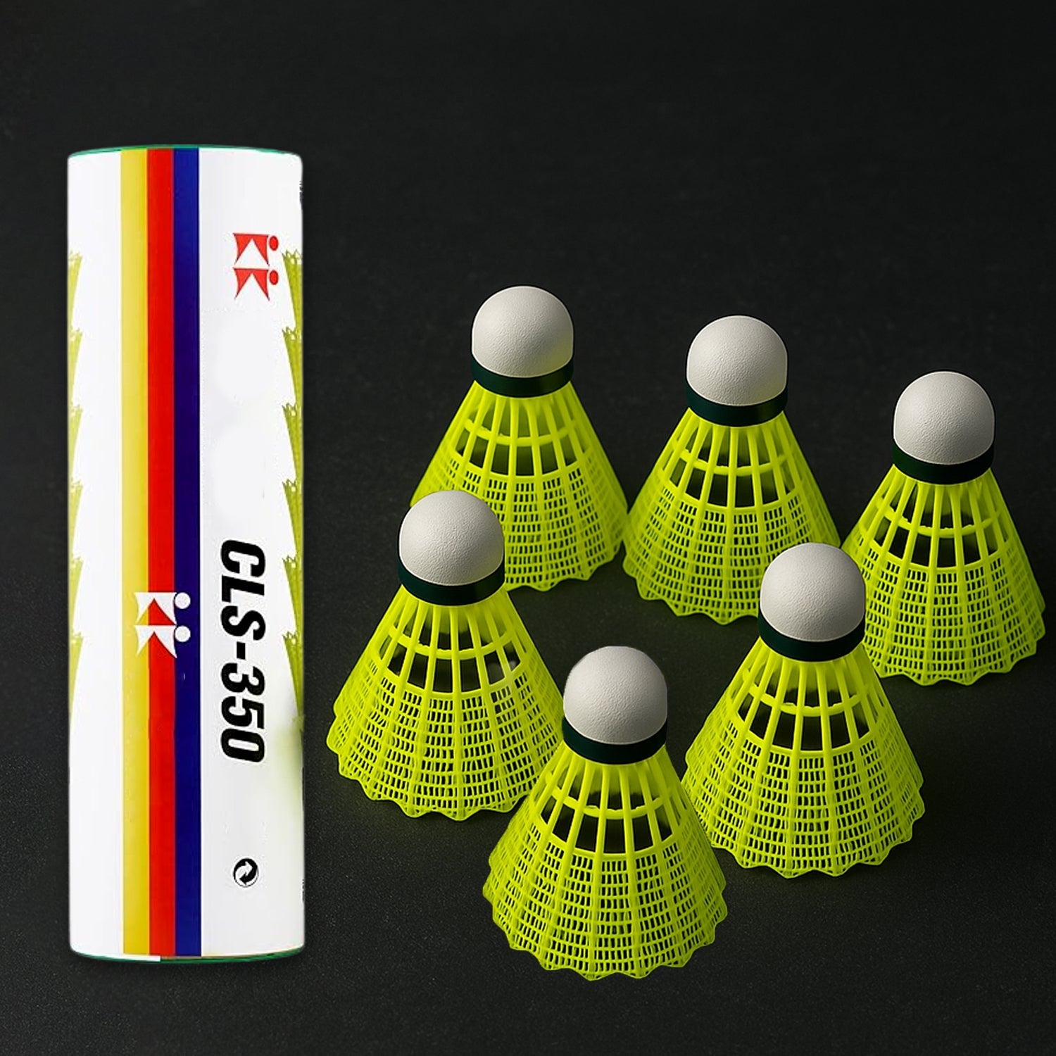 Close-up of Plastic Shuttlecock set showing durable plastic design