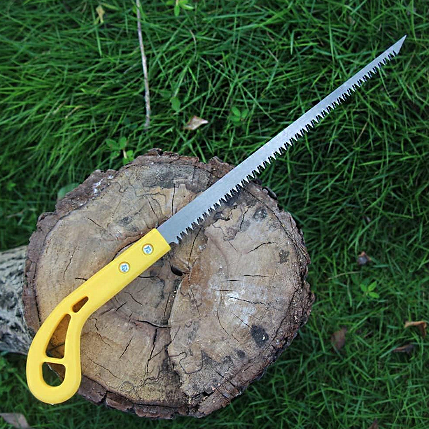 Portable hand saw with waterproof blade and ergonomic PVC handle for precise cuts.