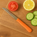 Stainless steel plain kitchen knife with comfortable ergonomic handle for precise cutting