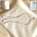 Crystal beaded curtain tieback with teardrop pendant