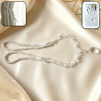 Crystal beaded curtain tieback with teardrop pendant