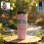 900 ML stainless steel insulated travel tumbler with comfortable handle
