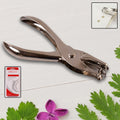 Durable metal single hole puncher for office and craft use.