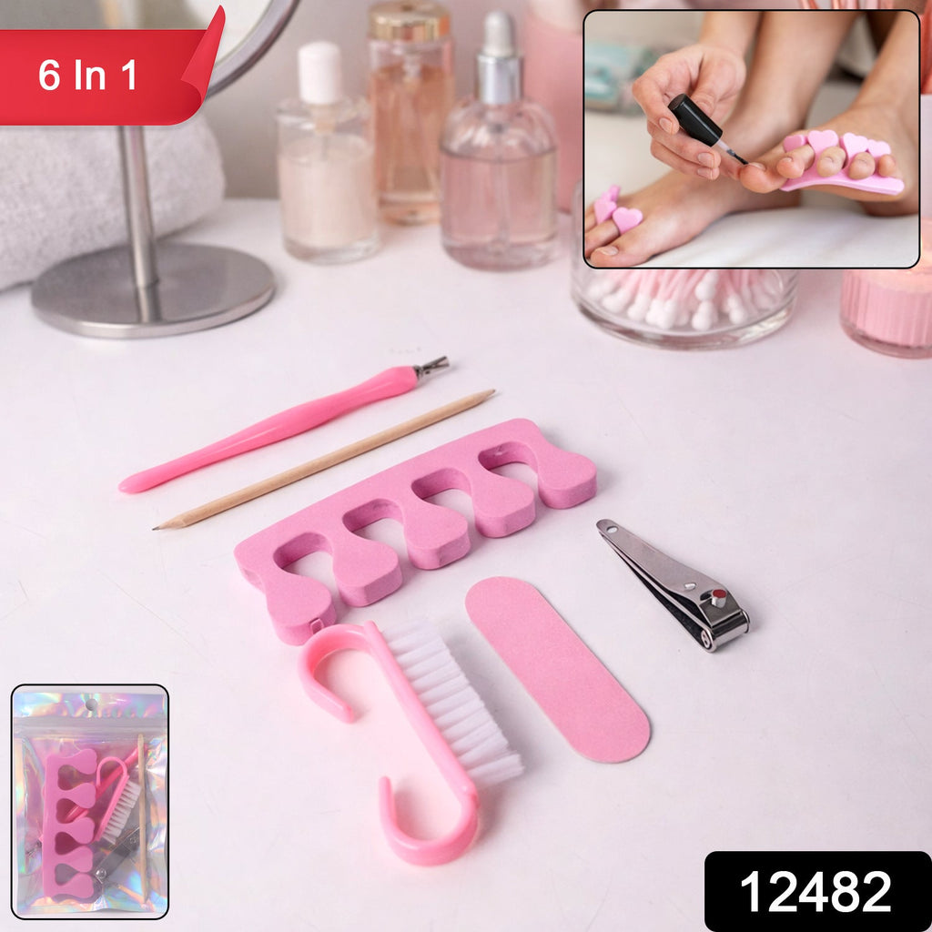 Complete manicure set including nail file and cuticle tools for nail grooming
