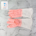 Pair of large waterproof reusable rubber cleaning gloves