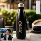 Front view of premium 500ML stainless steel water bottle