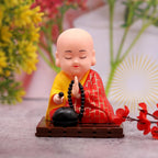 Compact meditating Buddha decor piece for desk or shelf