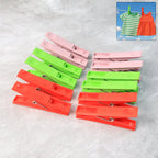 Set of 12 durable plastic cloth clips with strong grip