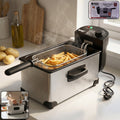 Orbit deep fryer 2000W with stainless steel basket front view