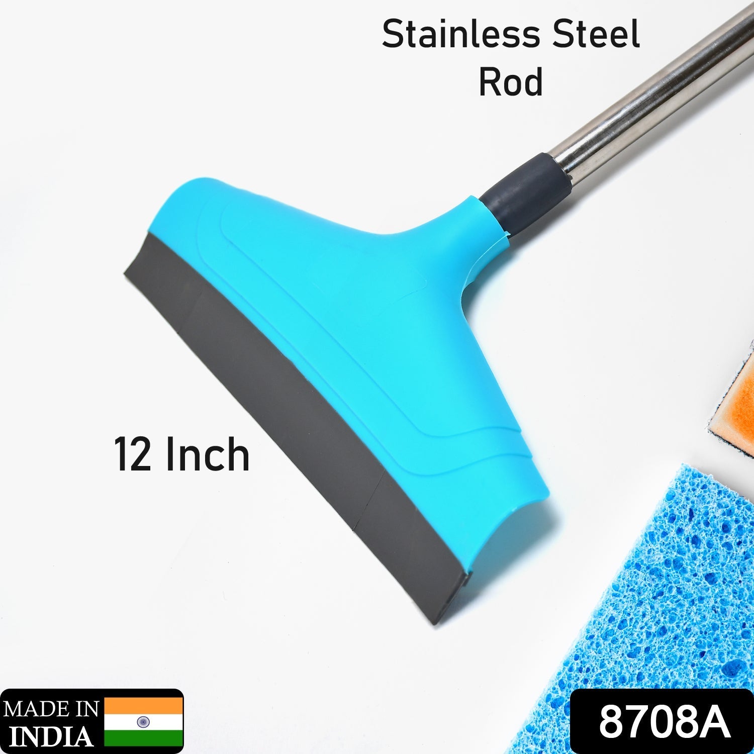 Adjustable telescopic handle of the Pro Clean bathroom wiper.