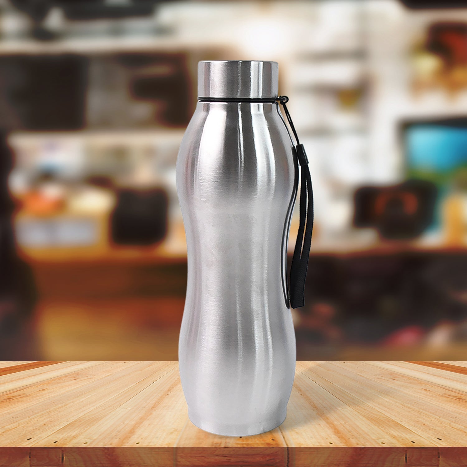 Stainless steel single wall water bottle with durable construction