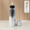 Stainless steel oil pourer with leak-proof spout and 750ml capacity