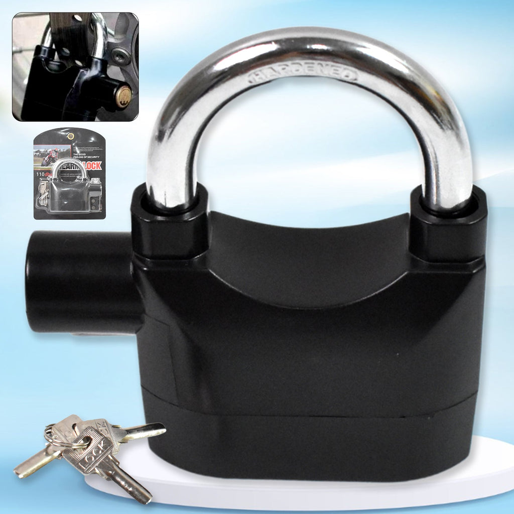 Front view of the VelvaBloom Siren Alarm Lock, showcasing its robust plastic body.